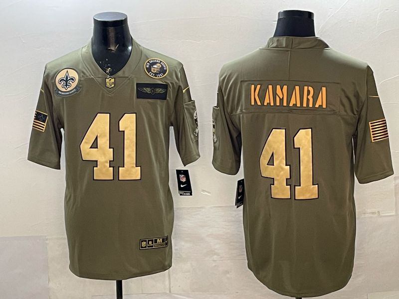 Men 2025 New Orleans Saints #41 Kamara Gold Nike Limited NFL Jersey style 025->more jerseys->MLB Jersey
